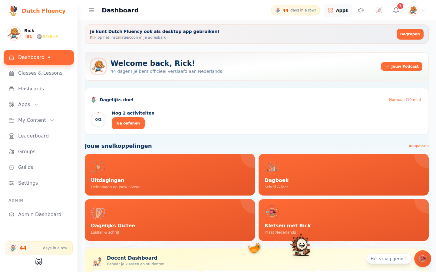 Dashboard overview