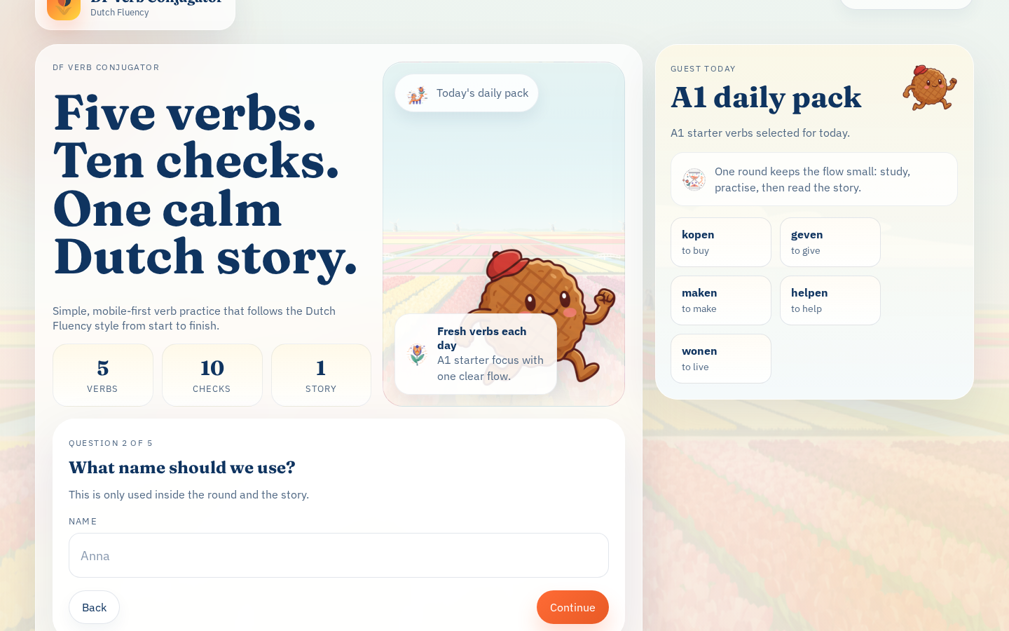 Werkwoorden daily pack